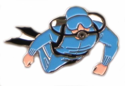 Scuba diver metal - scuba, pin