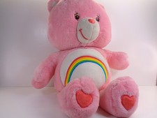 28" Care Bear Pink Bear Plush Cheer Rainbow Jumbo Vintage 2003 Vivid Imagination