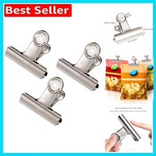 Stainless Steel 50mm Bulldog Clips - 20 Durable Clips for Hanging & Organizing