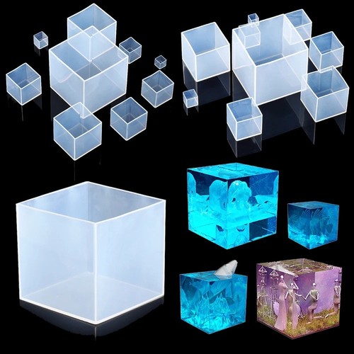 1pc square cube resin casting - 1pc,