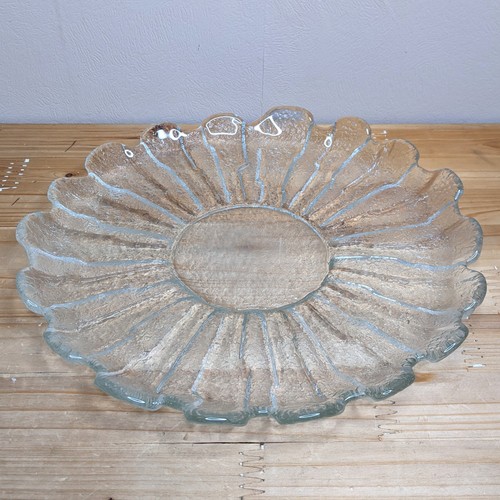 70s vintage ice glass plate - vintage,