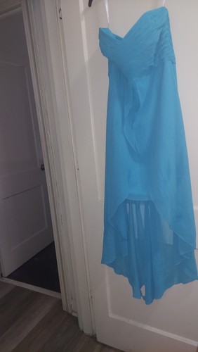David bridal blue strapless - blue,