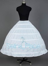 6-HOOP Ring Wedding  Bridal Dress Ball Gown Crinoline Petticoat Skirt UK Stock