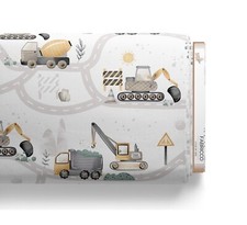 Kids Diggers Cotton Fabric