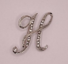 Diamante Silver Initial Letter