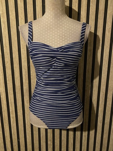 Nip tuck blue striped swimsuit - striped,