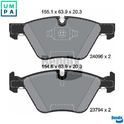 Brake pad set disc - brake,
