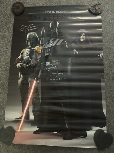 Star wars 36x24 poster signed - star,