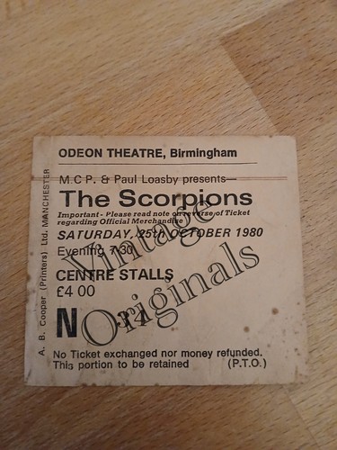 Vintage the scorpions concert - vintage,