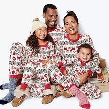 Christmas Pyjamas Family Matching PJs Set Xmas Ladies Mens Kids Baby Nightwear