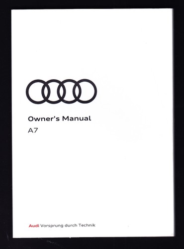 Audi owners manual - owners,