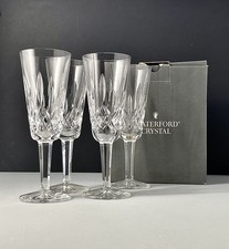 BOXED Waterford Crystal Lismore Set Of Four 18.5cm Champagne Flutes Irish Made