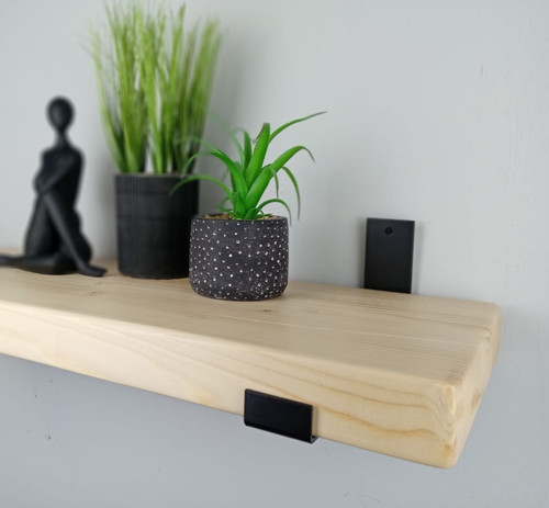 Rustic chunky wooden shelf - chunky,