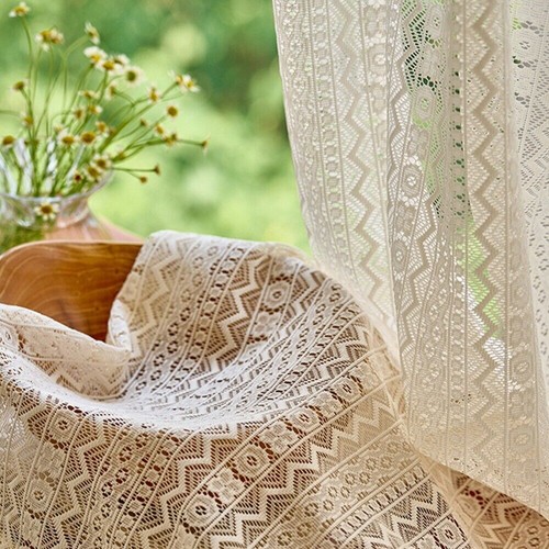 Crochet lace curtains bedroom - lace,