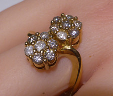 18ct Gold Diamond Ring Double