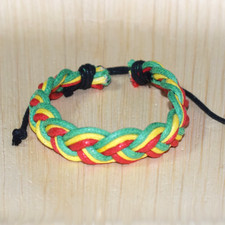 Rasta Style Cord Bracelet in