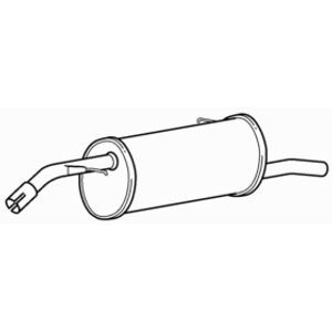 Rear exhaust silencer back - rear,