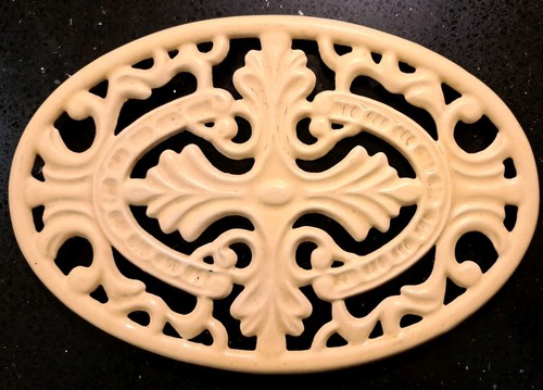 Vintage yellow enamel - yellow, cast