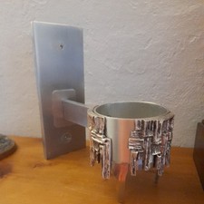 RARE Brutalist Church Wall Sconce Candle Holder Mid Century