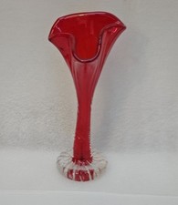 Vintage Red Art Glass Vase