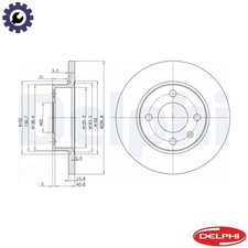 2x BRAKE DISC BG2910 FOR SKODA