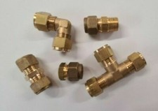 10MM YORKSHIRE COPPER TUBE PIPE BRASS COMPRESSION FITTINGS PLUMBING JOBLOT GAS