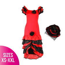 Ladies rumba dress and flower - ladies,