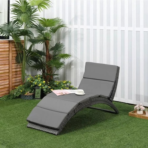 Garden rattan sun lounger - garden,