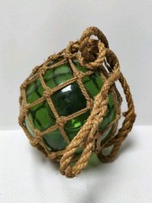 Vintage Hand Blown Green Glass