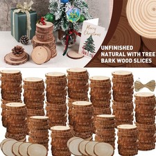 300Pcs Wood Slices 5-6cm
