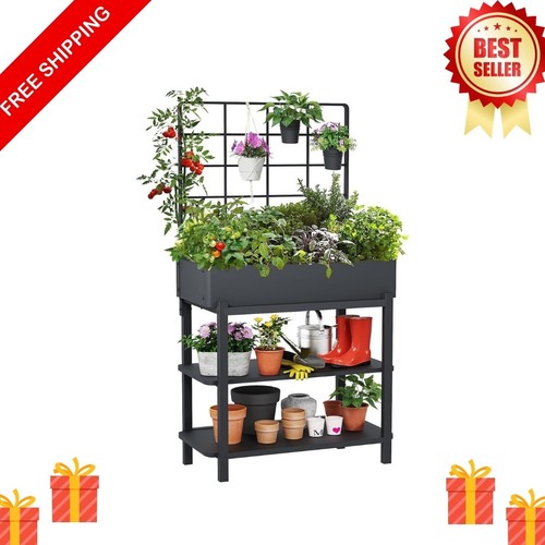 Elevated metal raised garden - metal,