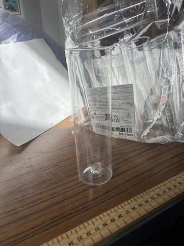 Clear plastic flower vases - clear,