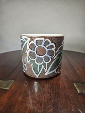 Vintage Mid-Century Poole Pottery Floral Themed Plant Pot No. 497 England 