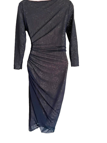 Reiss dress navy lace - dress,