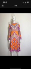 VINTAGE 1970s Leonard Paris day/evening dress in great condition size S/UK 10