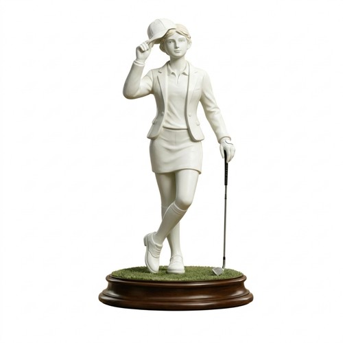 Golfer statue with base - statue,