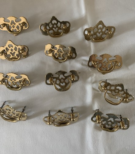 Brass chippendale bail pull - 12,