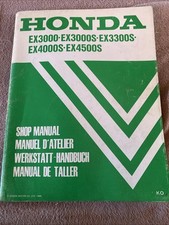 Workshop Manual Honda Generator EX 3000 - EX 4500S from 1986