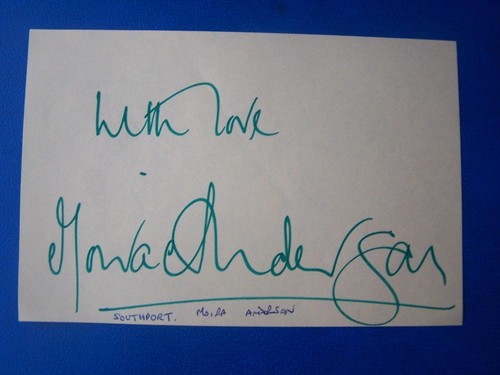 Moira anderson autograph - moira,