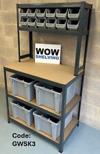 Workstation workbench storage bay for garage workshop racking warehouse craft
