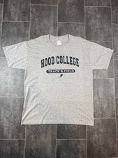 Russell T Shirt Men's Large Grey Short Sleeve Crew Neck Hood College Graphic Tee