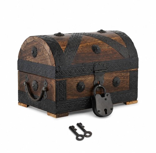 Ajuny wooden treasure chest - treasure,