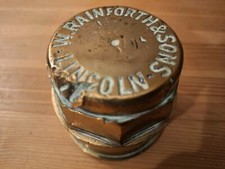 Used Vintage W RAINFORTH & SONS LINCOLN Farm Horse Cart Wheel Hub Nut FREE P&P 