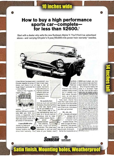 Metal sign 1967 sunbeam - -,