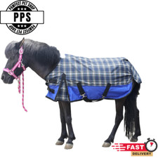 600D Waterproof Shetland Pony Rug Foal Horse Sheet 45" Blue No Fill Lightweight