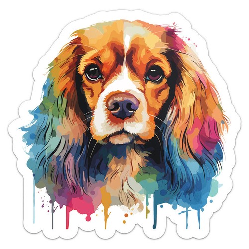 Colorful watercolor cavalier - watercolor,