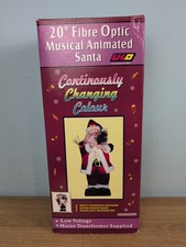 Christmas 20" Tall Fibre Optic Musical Animated Santa Claus Electric Decoration.