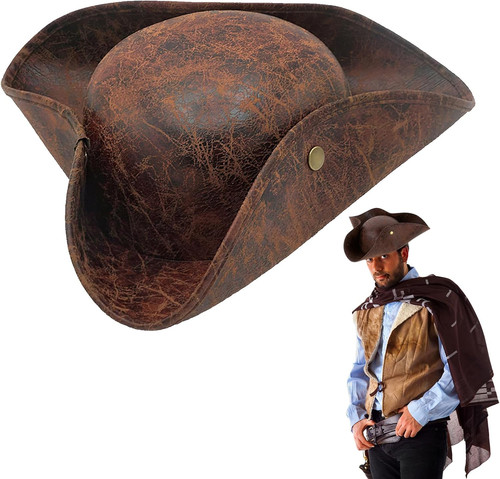 Brown pirate hat for adult - pirate,