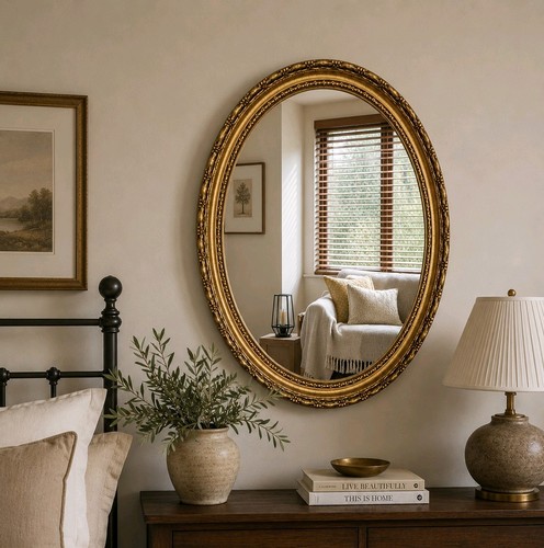 Vintage morris bevelled mirror - vintage,
