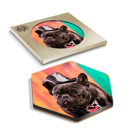 Hexagon coaster adorable - coaster,